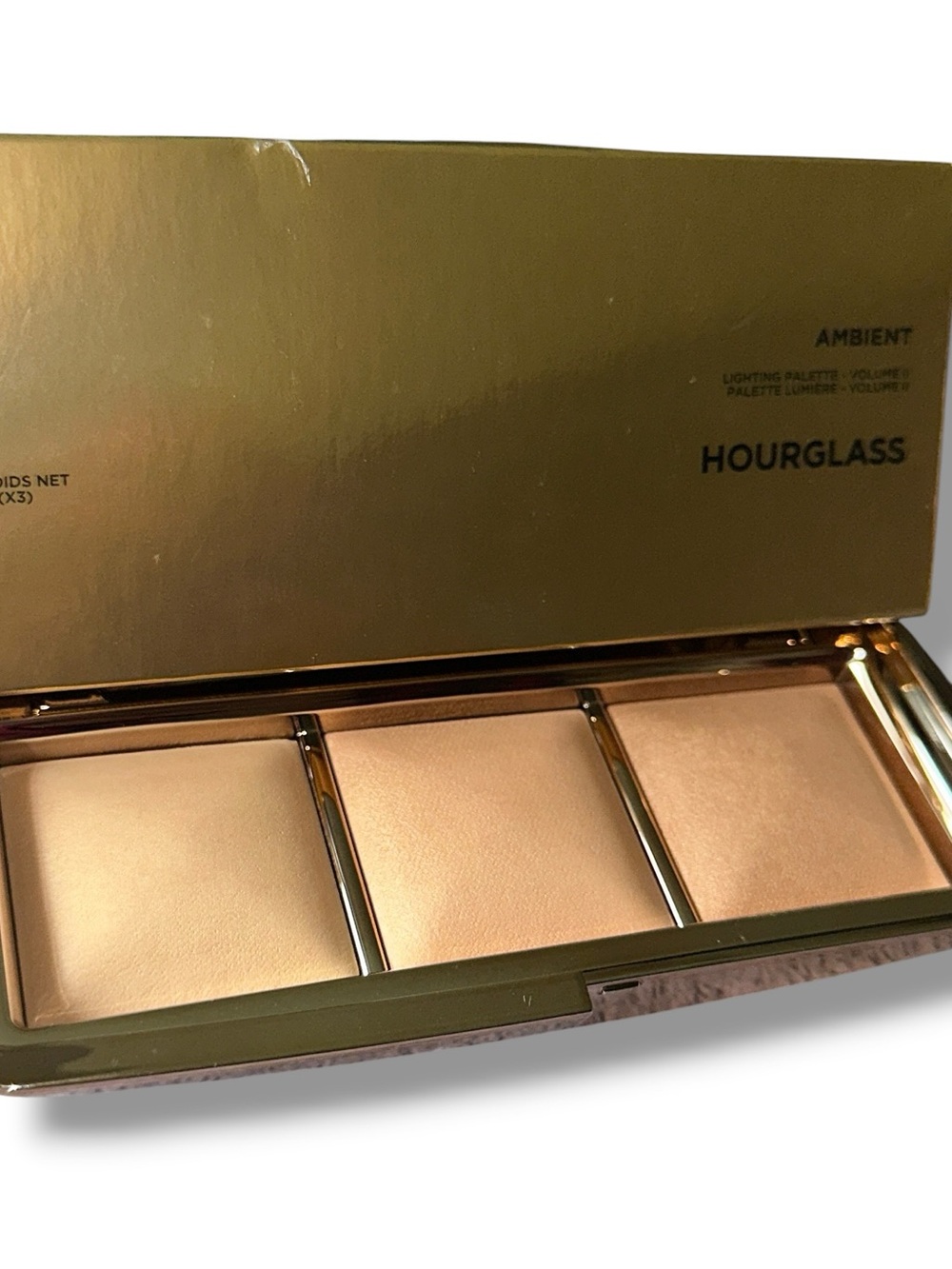 Hourglass Ambient Lighting Palette - Warm Golden Trio Volume II $75 Retail Blurs